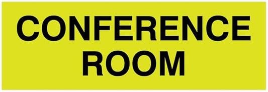 Signs ByLITA Basic Conference Room Sign (Yellow/Black) - Large