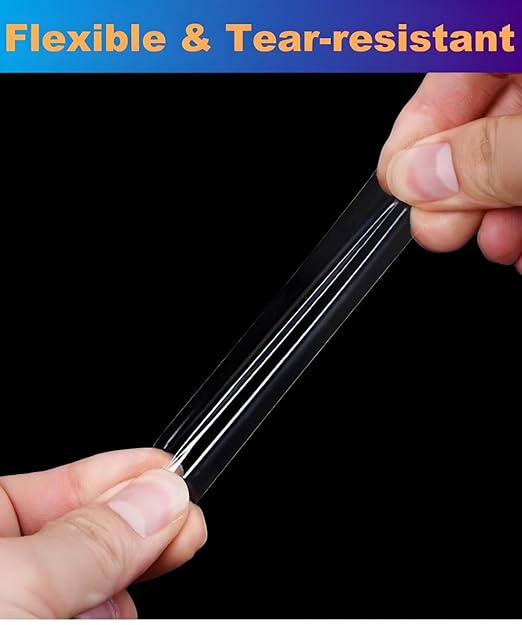 Ultra-Thin Clear Double Sided Tape Heavy Duty 2-Inch x 50 Feet Two Sides Strong Stick Mounting Adhesive Tape for Arts & Crafts, Fix Carpet, Women Clothes, Woodworking, Anti Cat Scratch, Sewing Project