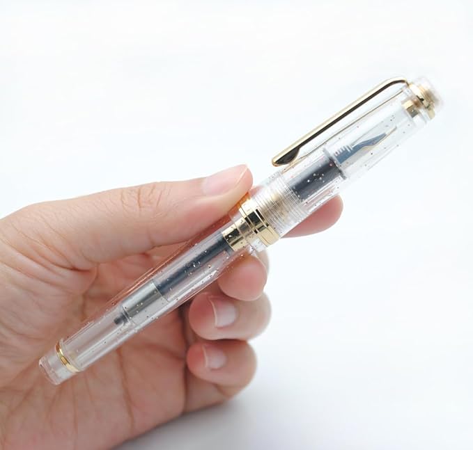 JINHAO 82 Fountain Pen (Transparent Fluorescent,Fine Nib 0.5mm)