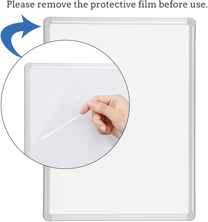 DEVELOP Large Magnetic Dry Erase White Board 60 x 36 Inches, Wall-Mounted 5' x 3' Whiteboard for Home Office School, Silver Aluminium Frame with Detachable Marker Tray, 4 Markers 1 Eraser 4 Magnets