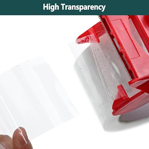 AUSTARK 6 Rolls Clear Packing Tape with Dispenser, 2.7 mil, 1.88 inch x 60 Yards Per Roll, Shipping Tape for Packaging Sealing Moving