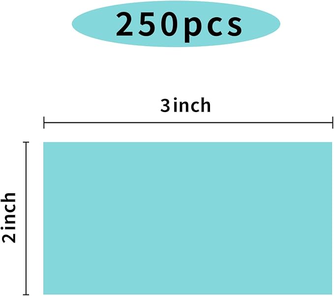 STARLIBOO Colored Labels Stickers 3 x 2 Inch, Removable Rectangle Moving Labels Stickers, 250Pcs Garage Sale Price Stickers, Adhesive Moving Labels for Boxes(Lake Blue)