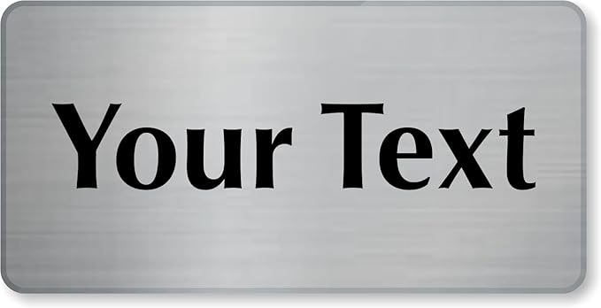 SmartSign Custom Steel Sign - 1.5" x 3", 40 mil Stainless Steel Metal, Personalized Engraved Sign for Business, Office, Door, Wall, Heavy-Duty Premium Engraved Steel Plaque, Silver and Black