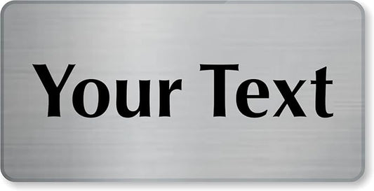 SmartSign Custom Steel Sign - 1.5" x 3", 40 mil Stainless Steel Metal, Personalized Engraved Sign for Business, Office, Door, Wall, Heavy-Duty Premium Engraved Steel Plaque, Silver and Black
