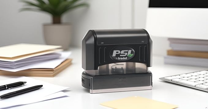 PrettySweetParty Self Inking Return Address Stamp - Custom 4 Line Personalized Address Stamp for Envelopes, Wedding Invitations, Business, Mailing Labels (Halpert Heart Tails)