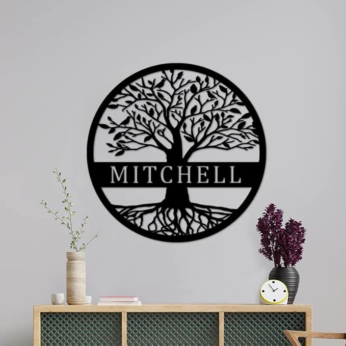 Custom Name Elaborate Tree of Life Metal Sign Personalized Tree of Life Metal Wall Decor Tree of Life Wall Art Family Tree Wall Decor Metal Outdoor Wall Art Custom Metal Signs Personalized