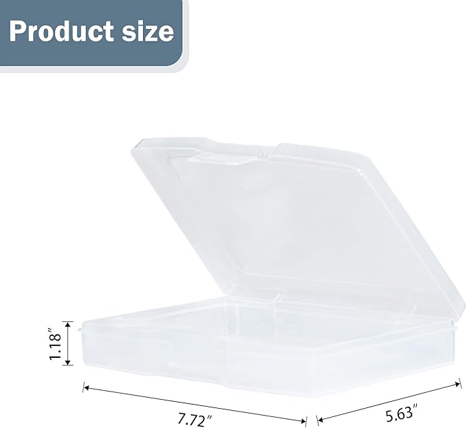 Party Club of America Transparent 5" x 7" Photo Storage Boxes - Photo Organizer Cases Photo Keeper Picture Storage Containers Box for Photos - 10 Pack (Clear)