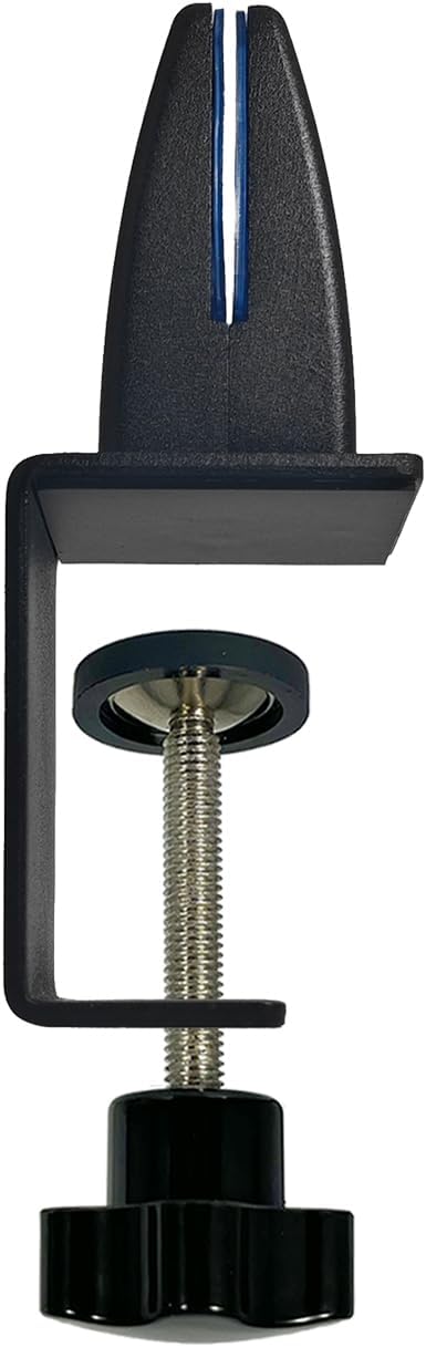 Jhanw Desk Divider Clamp For 1/8" To 0.51" Panel, Adjustable Desk Partition Clamp For 0.32" To 2.04" Desktop, Standing Desk Accessories For Desk Privacy Folders, Black Sneeze Guard Holder 1-pack