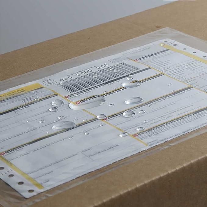 BEUYI Clear 7.5'' x 5.5'' Packing List Envelopes, Adhesive Shipping Label Pouch/Sleeve (100 Pack)