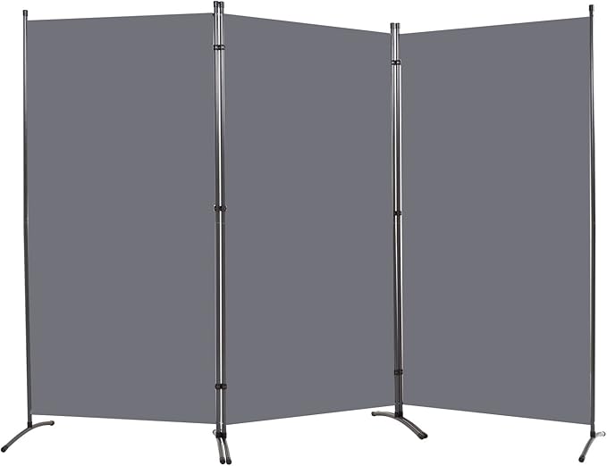 Room Divider 6FT Folding Privacy Screens, 3 Panel Partition Room Dividers w/Freestanding Design, Portable Wall Divider for Room Separtation, Fabric Screen Panel for Home Office Bedroom Dorm