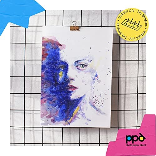 PPD Watercolor Printer & Printable Fine Art Paper for Inkjet Printer, Textured Giclee Archival Acid Free Paper 8.5 x 11, Professional Grade, Heavyweight 240 gsm/64 lb (25 Sheets)`