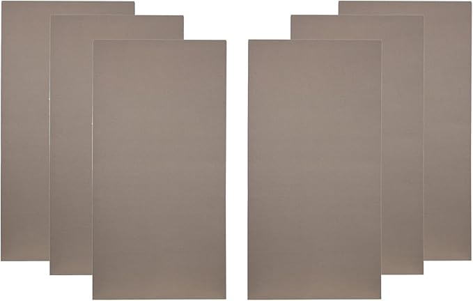 ATS Acoustics Home Office Residential Acoustic Treatment Room Kit Sound Absorbing Acoustic Panel 6 Pack for 50-100 Sq Ft (Latte)