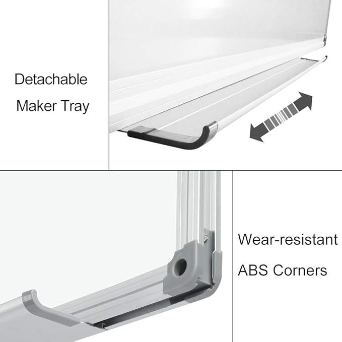 XIWODE Large 36x60 Inch Magnetic Dry Erase Whiteboard, Silver Aluminum Frame Wall-Mounted for Home School Office Conference Room