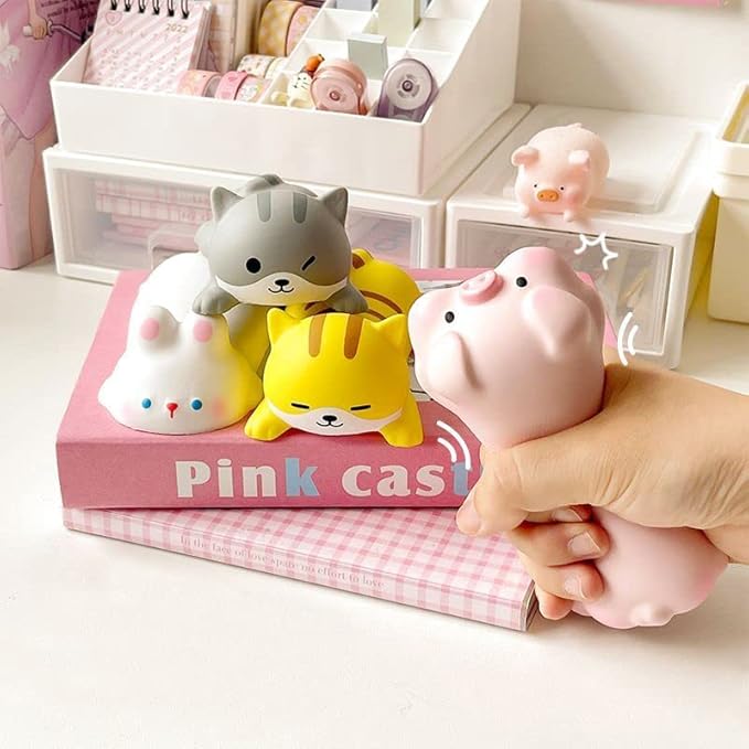 Cityhermit Cute Wrist Rest Support for Mouse Computer Arm Rest for Desk Ergonomic Kawaii Office Supplies Slow Rising PU Mouse Pad (Pink Pig)