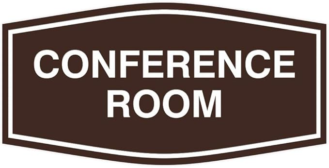 Fancy Conference Room Sign (Dark Brown) - Small