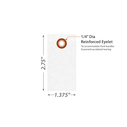 SmartSign White Shipping Tags, Size #1, Pack of 1000 | 2 3/4" x 1 3/8"