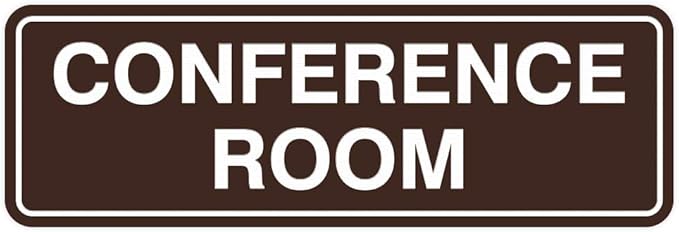 Standard Conference Room Sign - Dark Brown - Medium 1 Pack