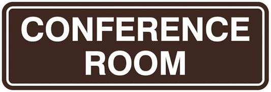 Standard Conference Room Sign - Dark Brown - Medium 10 Pack