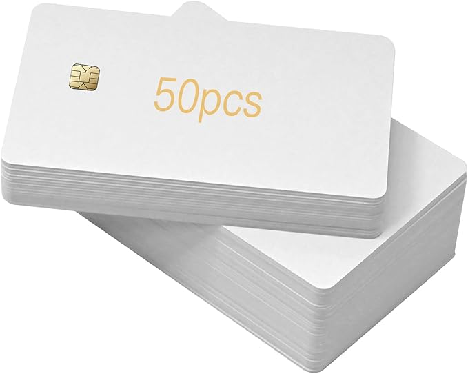SLE4442 Contact IC Cards (Pack of 50)– ISO PVC Smart Chip Cards for Access Control Systems, Secure Storage & ID Management