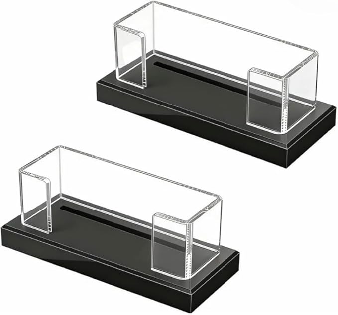xxikhhhhikxx.Professional Business Card Holders - 2 Pack.Clear Desktop Display Stand for Organized Office, Reception & Networking Events, Durable & Stylish Card Organizer.