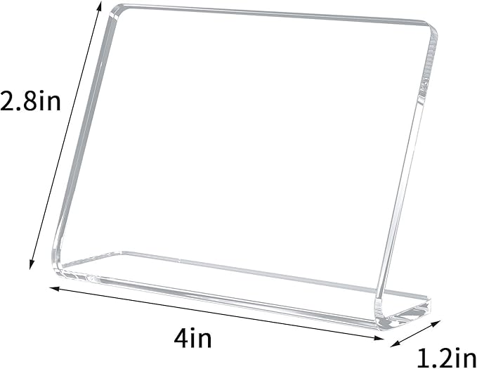 20 Pack Acrylic Mini Chalkboard Signs for Food, AITEE Clear Mini Tabletop Chalkboards, Small Buffet Chalkboards for Bakery, Birthday Parties, Message Boards, Weddings and Retail