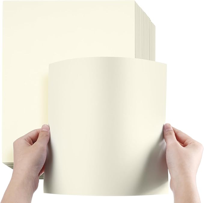 Fainne 200 Sheets 8.5 x 11 Inches Card stock Thick Paper Heavyweight Card Stock Printer Paper 250 GSM 92 lb Cover 170 lb Text for Invitations Menus Crafts DIY Projects(Cream)