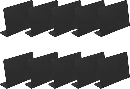 VILLCASE 10pcs Shaped Mini Blackboards Desktop Message Signs for Shops Bakery Restaurants Reusable PVC Chalkboards for Menus Notes and Reminders
