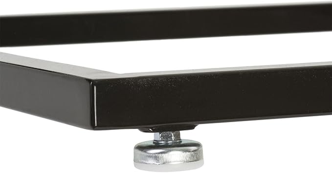 Displays2go Freestanding Poster Holder for up to 2 Graphics - Pedestal Sign Holder Floor Stand - Portrait Sign Stand for Lobbies and Advertising - Black (TWN2BK)