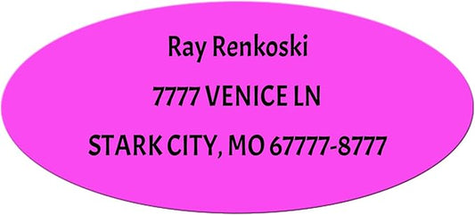 Made in USA Custom Return Address Stickers Labels Customized Mailing Label for Envelopes, Personalized Self Adhesive Flat Sheet Oval Labels