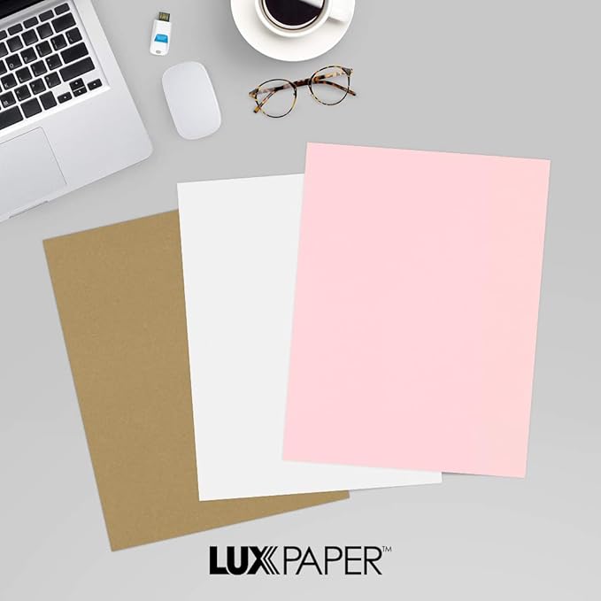 LUXPaper 8.5" x 11" Paper | Letter Size | Candy Pink | 80lb. Text | 50 Qty