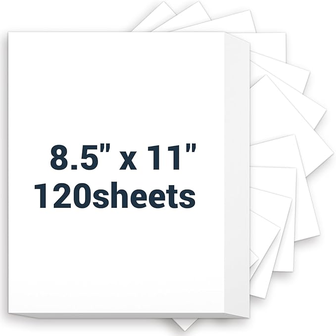 Cardstock Paper, White Cardstock 8.5x11, 120 Sheets Card Stock, 200GSM Thick Printer Paper 8.5x11, White Blank Card Stock Paper for Greeting Cards, DIY Cards, Wedding Invitation, Postcards