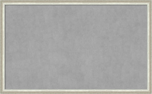 Amanti Art Silver Framed Magnetic Board 26x42 Large Vision Board for use with Magnets, 100% Metal Sheet to Display Items as Office Decor or for Home Organization in mudroom, Kitchen or Kids Room