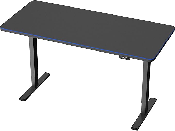 VIVO Electric 60 x 30 in Standing Desk with Full-Size RGB Mouse Pad, Memory Height Adjustment, 1B Series, Holds 220 lbs, Black Top Black Frame, DESK-KIT-1B6BP-30