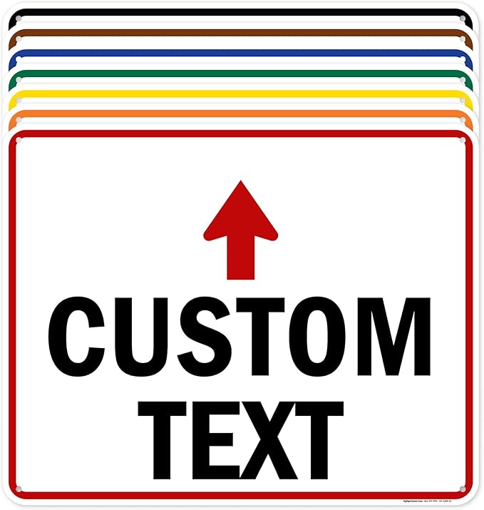 Custom Arrow,Custom Directional Sign, Up Arrow,24x30 Inches, 55 mil thick HDPE (high density polyethylene) Made in USA by My Sign Center