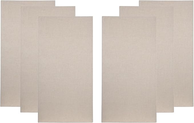 ATS Acoustics Home Office Residential Acoustic Treatment Room Kit Sound Absorbing Acoustic Panel 6 Pack for 50-100 Sq Ft (Cream)