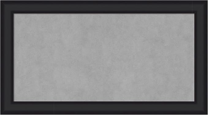 Amanti Art Black Framed Magnetic Board 15x27 Small Vision Board for use with Magnets, 100% Metal Sheet to Display Items as Office Decor or for Home Organization in mudroom, Kitchen or Kids Room