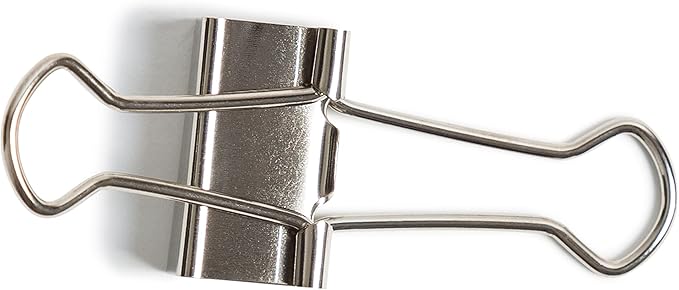 U Brands Small Binder Clips, Metallic Silver, Office Organization Supplies, 19mm, 72 Count