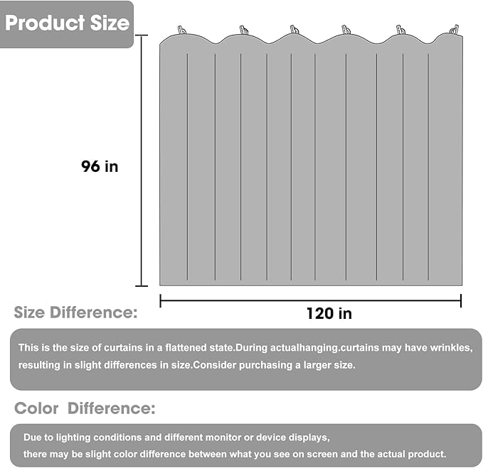 cbsroro Room Divider Blackout Curtain Track Curtains Wall Dividers Panels Screen for Living Rooms Bedroom Office Privacy Partition Separation, W120 × L84 Inch,1 Panel, White
