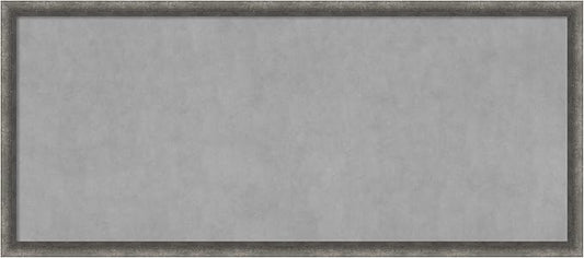 Amanti Art Grey Framed Magnetic Board 22x50 Oversize Vision Board for use with Magnets, 100% Metal Sheet to Display Items as Office Decor or for Home Organization in mudroom, Kitchen or Kids Room