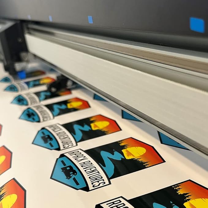 Sunshine Stickers Custom Waterproof Vinyl Stickers with Your Image Photo Text or Logo | Personalized Dishwasher Safe Label for Business Logo