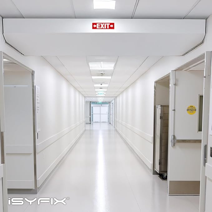 iSYFIX Exit Signs - 2 Pack 12x4 Inch Directional Right & Left Arrow Signs, 40 mil Polystyrene Plastic, UV Laminated, Scratch & Fade Resistant, Waterproof - Ideal for Office, Theater, School, Business