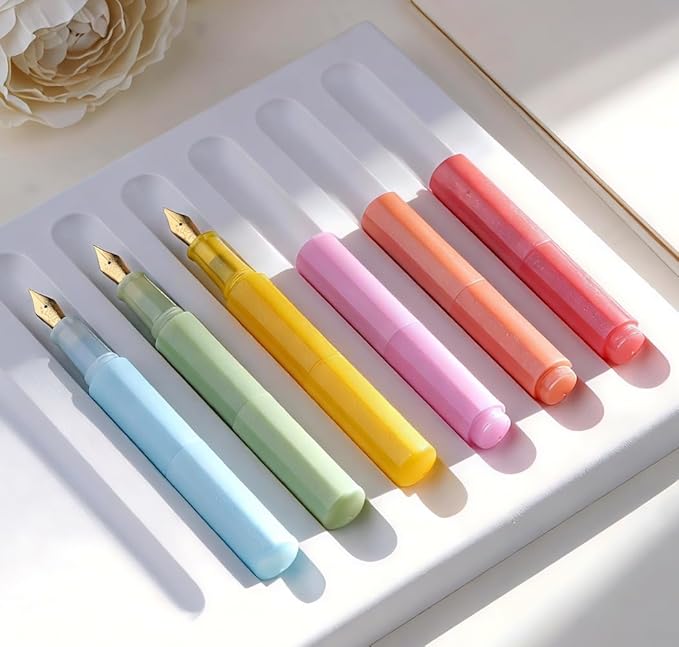 czxwyst Majohn Wancai 2.0 Mini Pocket-Size Eyedropper Fountain Pen (EF Nib 0.38mm, Apple Green)