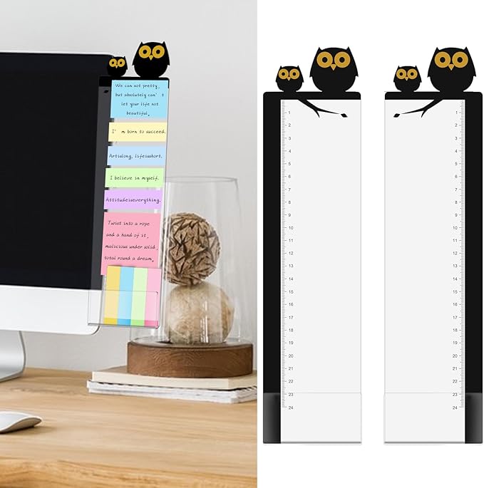 Office Desk Accessories 2pcs Multifunction Computer Monitor Memo Board - Transparent Computer Side Panel Memo Creative Monitor Side Panel Suitable for Office Home Desktop