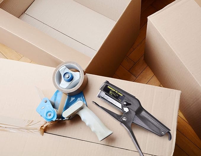 Bostitch Office B8 Plier Heavy Duty Stapler with 1250 1/4" Staples - Full Strip Metal Bostitch Stapler for Cardboard, Paper and Fabric (45 Sheet Capacity)