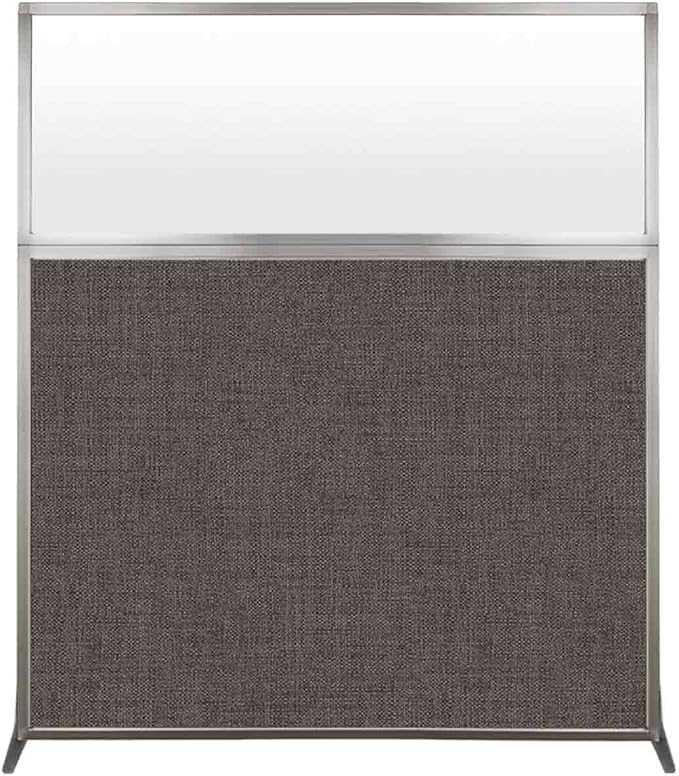 Versare Hush Screen Portable Room Divider | Workstation Wall Divider | Freestanding Privacy Hush Panels | Frosted Windows | Fabric Office Divider Screen | Great for Room Separation