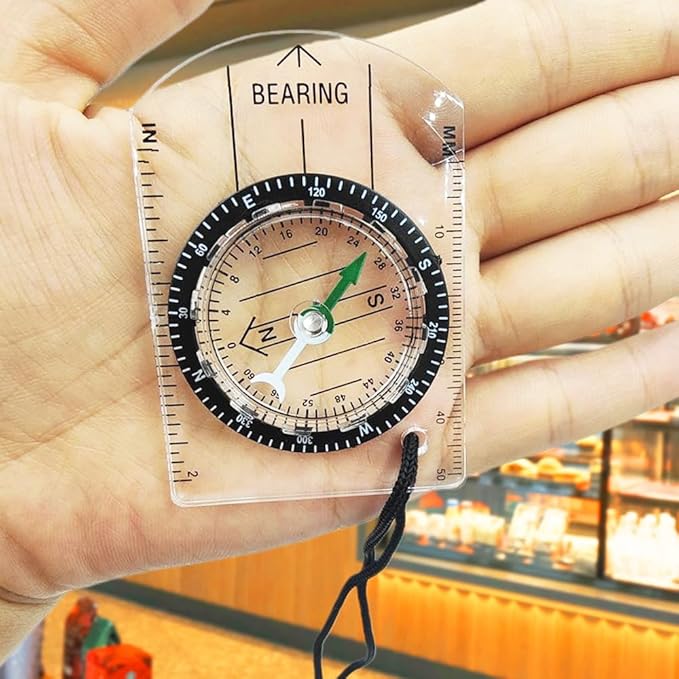 BOSOIRSOU 12pcs Orienteering Compass Set - Waterproof, Map Compass for Hiking, Backpacking, Camping, Kids, Travelling