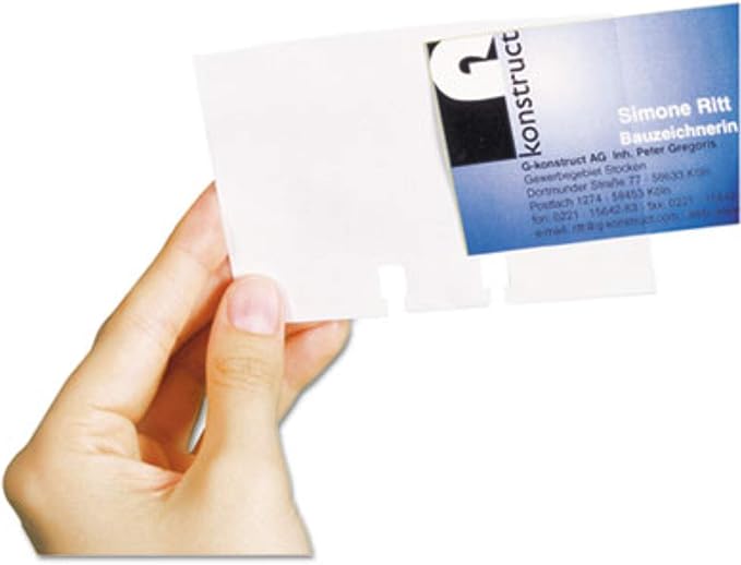 Durable Visifix & Telindex Business Card Sleeves Extension Set, Transparent, 40-Pack - for Cards up to 2.75" x 4.125" - Business Card Sleeves - Pack of 40