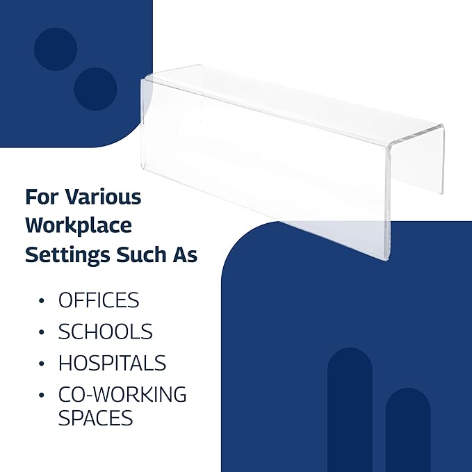20-Pack 6" x 4" Acrylic Name Plate Holders – Hook-Style Name Tag Display for Cubicle Walls, Office Doors, or Panels by Plastic Products Mfg.