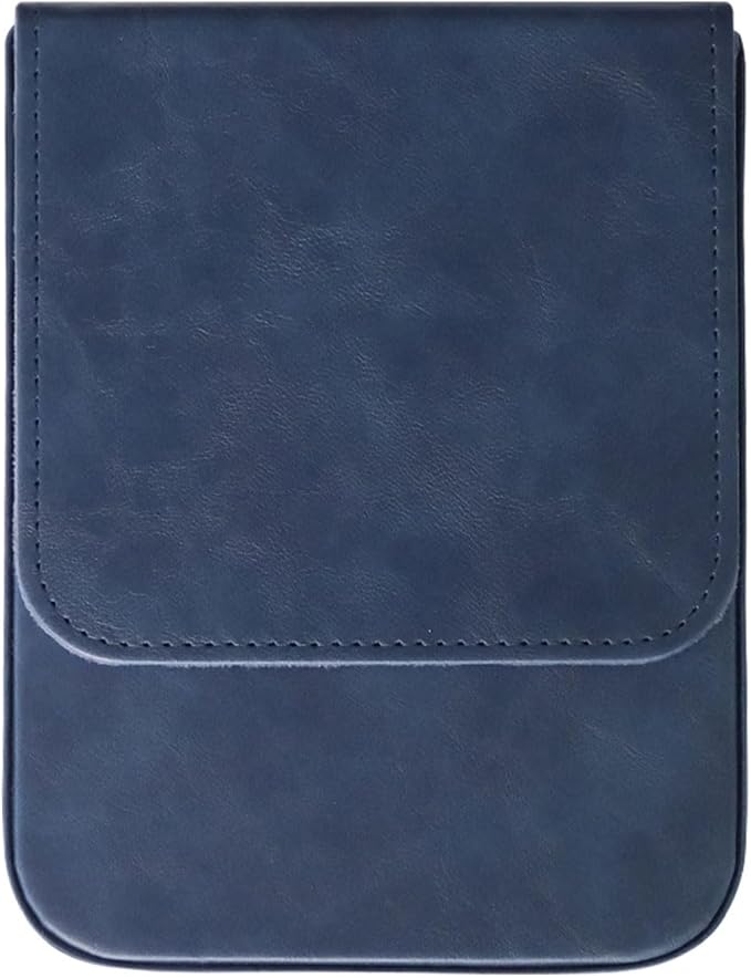 MIVLXLX Leather 6 Fountain Pen/Pencil Tray Case, Handmade, Magnetic Closure with Drawer Design, Gift Choice for Man/Woman/Office, 6 Slots（blue）