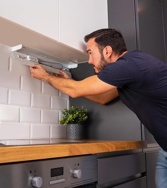 24 Inch Hardwired Under Cabinet Lights, 2 Colors - 3000K (Soft White) & 4000K (Cool White), Led Under Cabinet Lighting Hardwired, Dimmable Under Counter Lights for Kitchen, Under counter Light Fixture